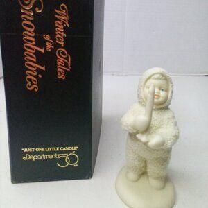 Department 56 Winter Tales Snowbabies Just One Little Candle Figurine Christmas